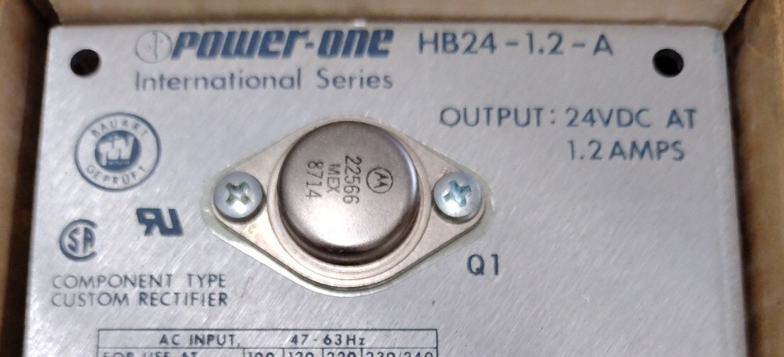 Power-One HB24-1.2-A Linear AC-DC Power Supply HB2412A -New, 30 Day Wty (I1)