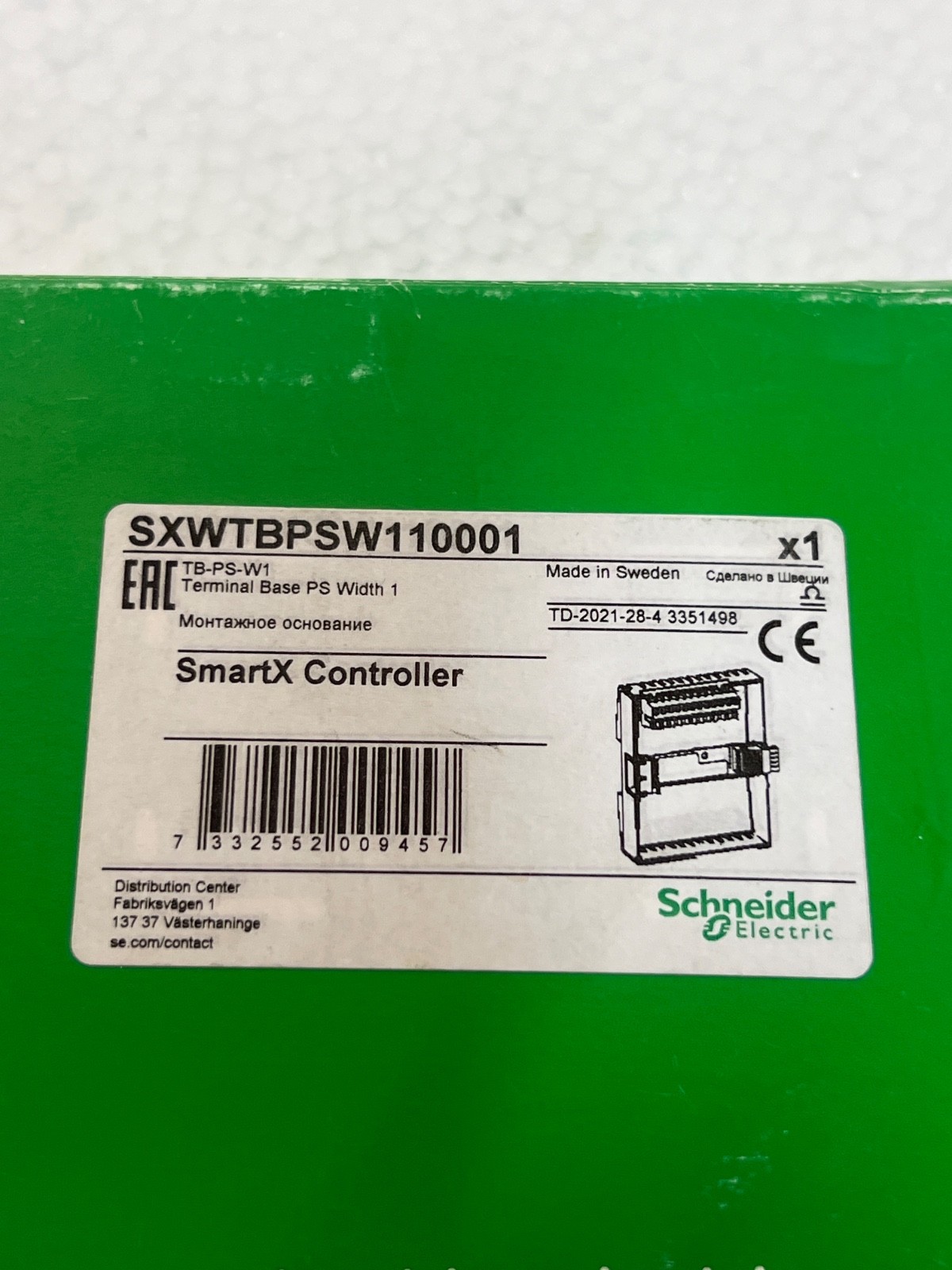 SCHNEIDER ELECTRIC TB-PS-W1 Terminal Base SXWTBPSW110001