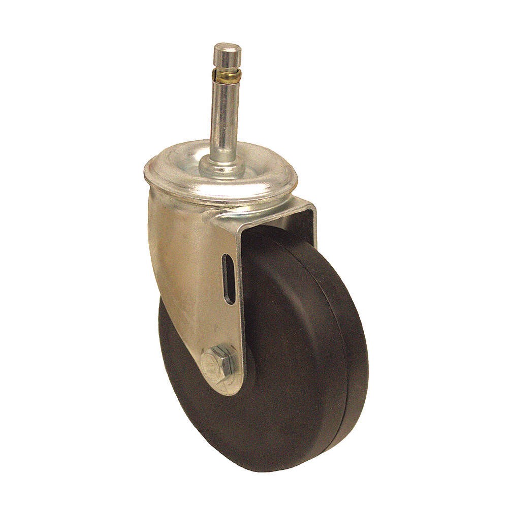 GRAINGER APPROVED P12S-R040D-SG2 Stem Caster,4″dia,Rubber,150lb 487G40