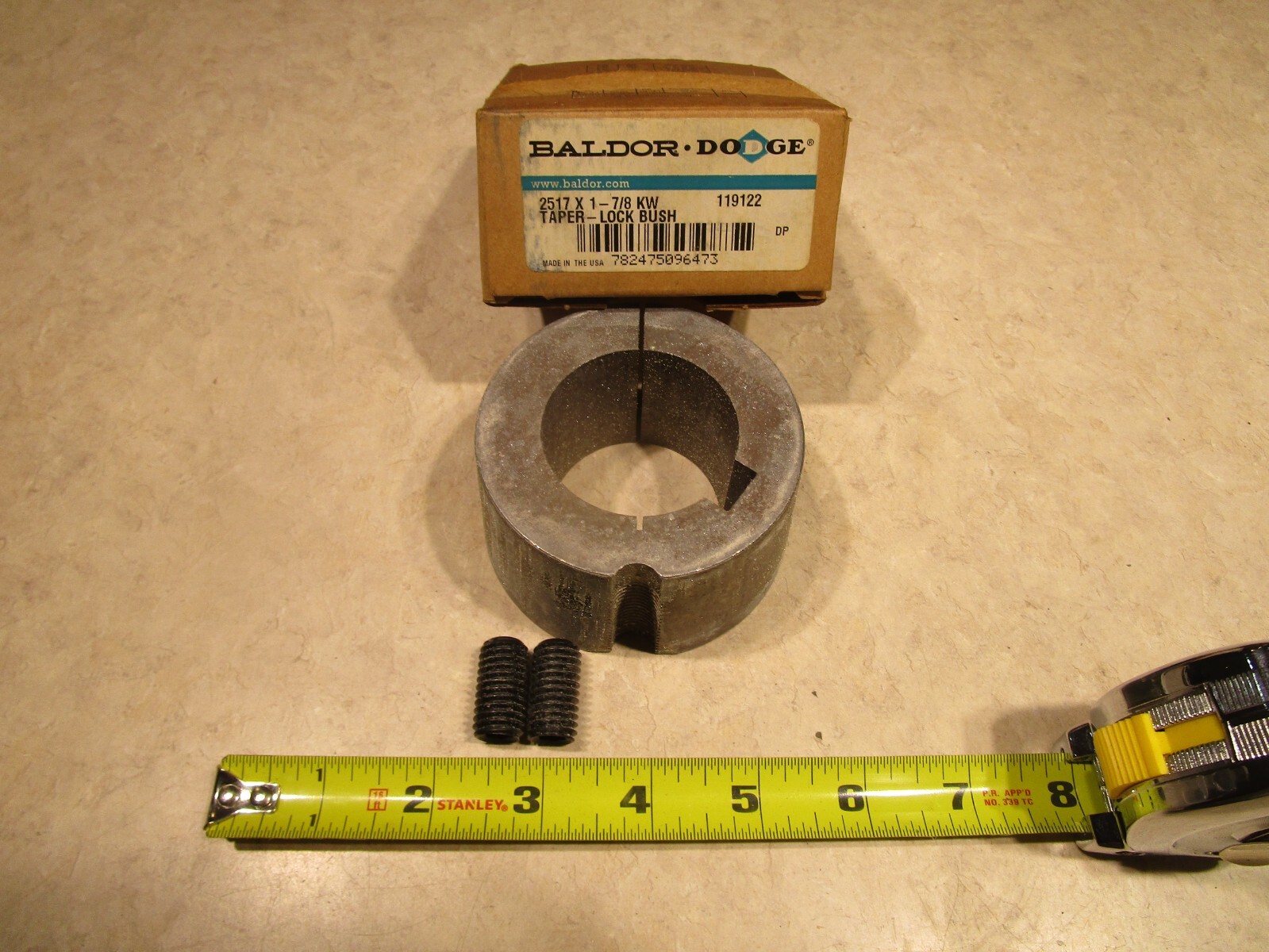 DODGE 119122 TAPER-LOCK BUSHING, 1-7/8″ BORE, 1/2 x 1/4 KW, S0250