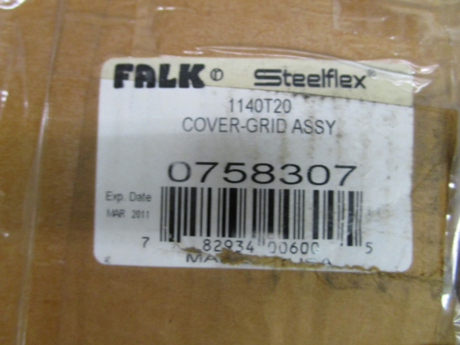 New Open Box Falk Steelflex 1140T20 Cover-Grid Assembly 0758307 52065AES