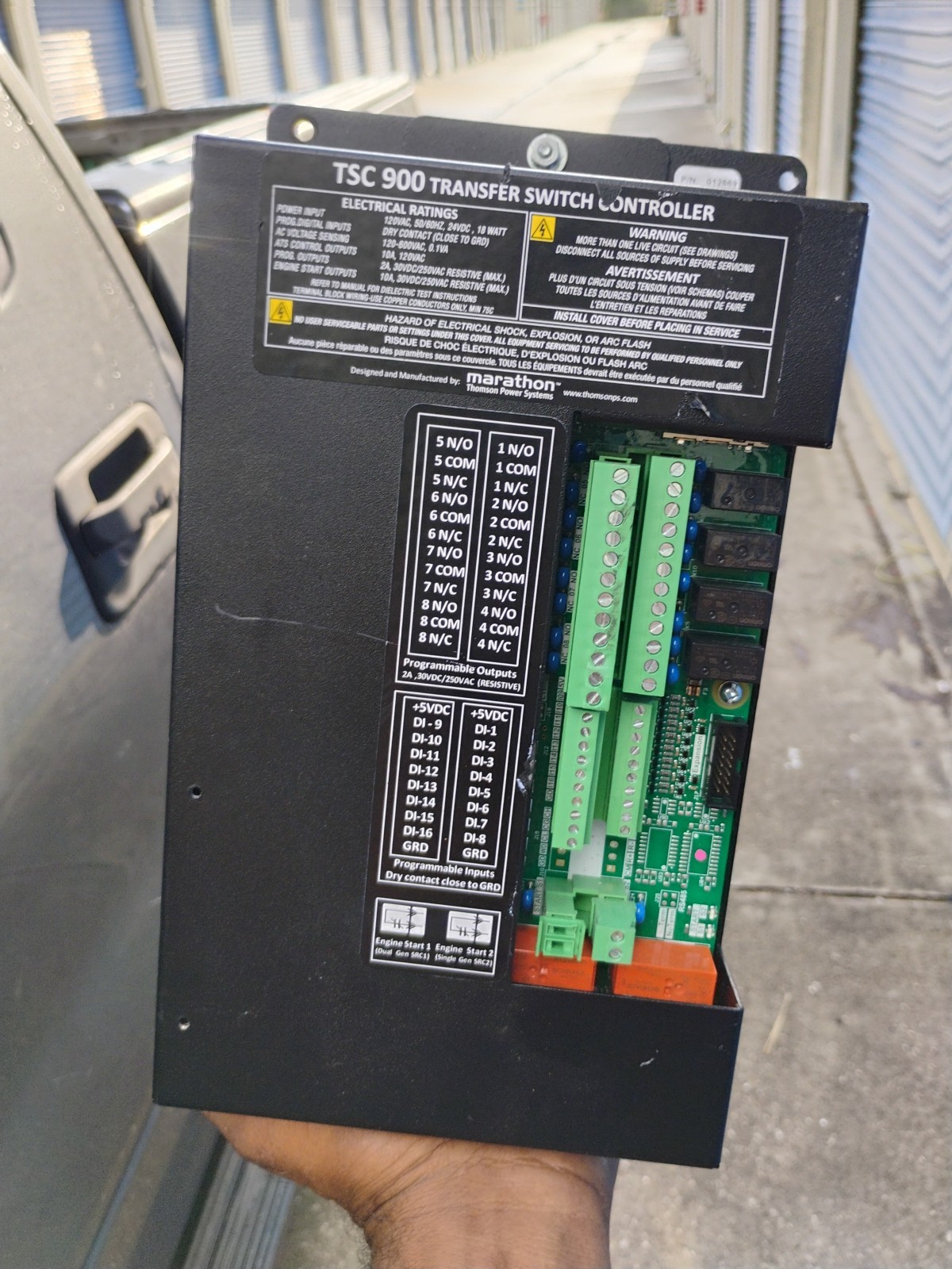 THOMSON TRANSFER SWITCH CONTROLLER TSC 900 PBC AND DISPLAY