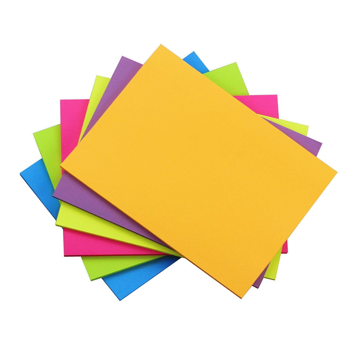Sticky Notes 8×6, 6 Color Bright Colorful Sticky Pad, 6 Pads/Pack, 45 Sheets/…