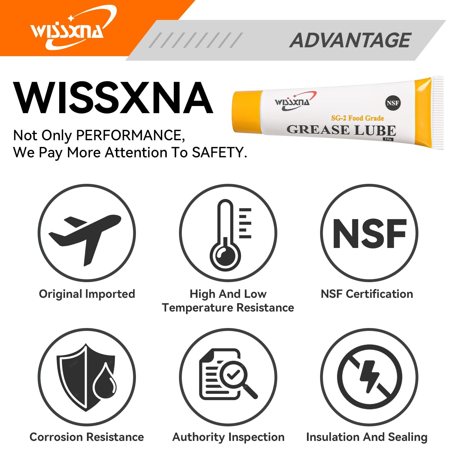 Silicone Grease, Food Grade Sanitary Lubricant, Machine Lube, Prevent Valves …