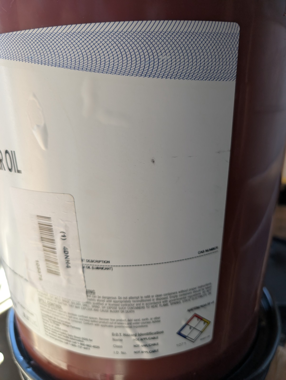Mobil 105879 5 Gal Gear Oil Pail Amber 600 XP 220 Premium Industrial 5 Gallon