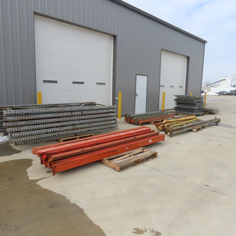 42″ Shaved Pin/Teardrop Warehouse Pallet Racking Beam Upright Decking 12-Section