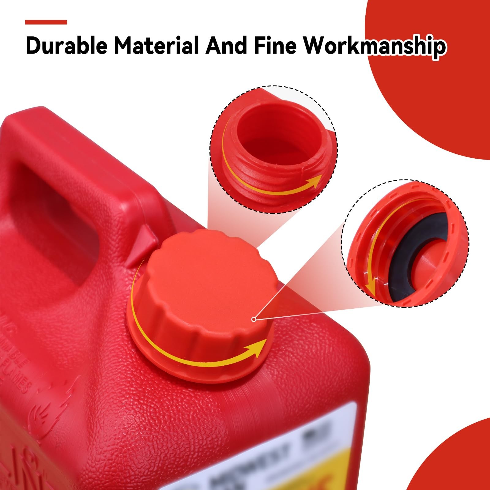 5 Gallon Gas Can Cap Replacement Coarse Thread Gas Cap for Gasoline Portable …