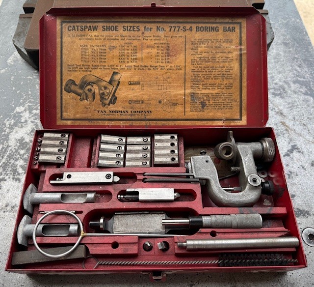 Vintage Van Norman / Starrett Catspaw Shoe Sizes For No. 777-S-4 Boring Bar Kit