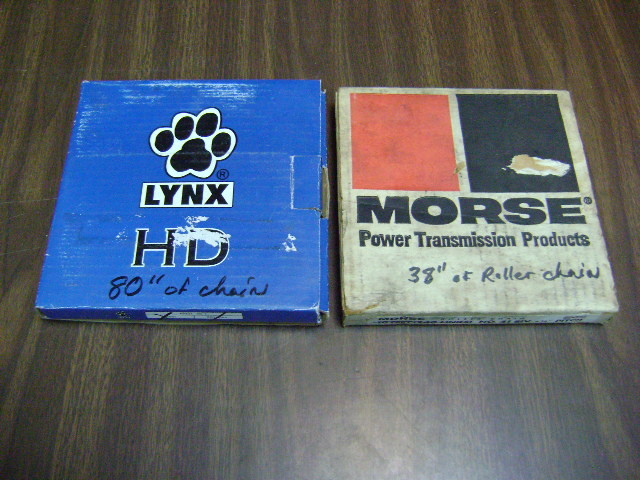 MORSE & LYNX ROLLER CHAIN SEE PHOTOS 38″ 41 RIV1/2″ , 80″ 35-1