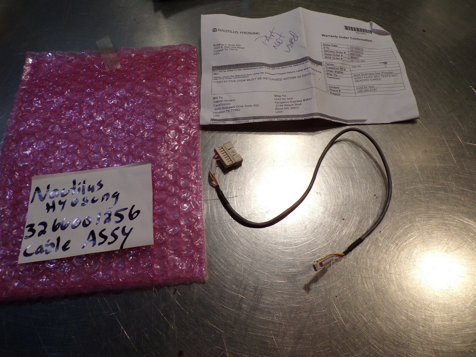 NEW Nautilus Hyosung 3266001256 Cable Assembly MCUIF:MX5300 G8 *FREE SHIPPING*