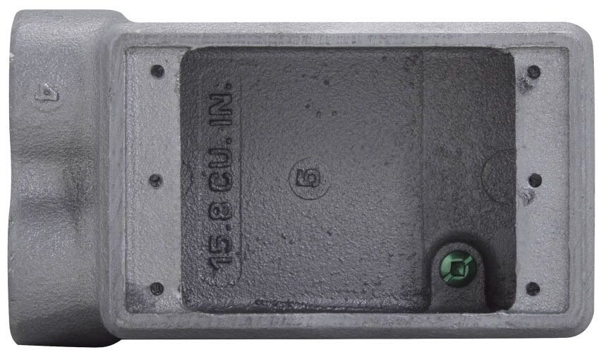 Crouse-Hinds FSS2, 1.88″ x 5.16″ x 2.75″, 1-Gang, Iron, Cast Device Box, 1pc