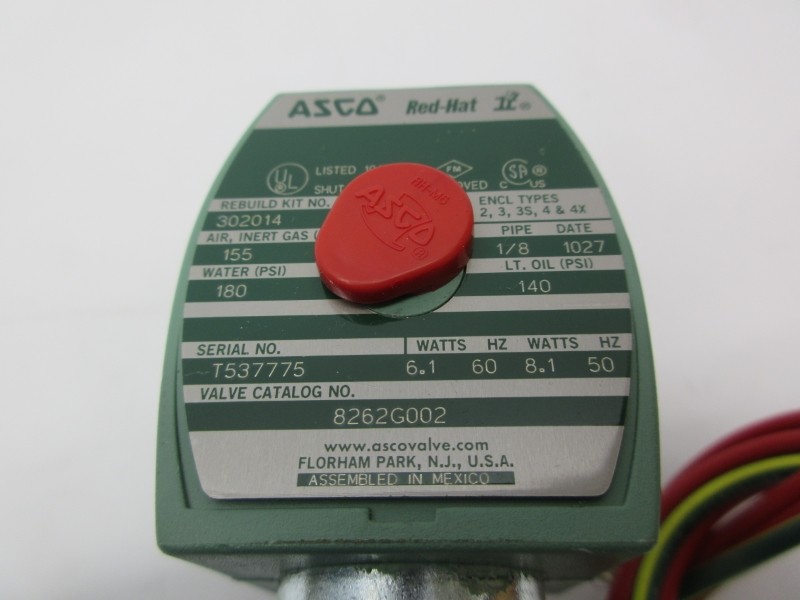 ASCO 8262G002 110/120V 140-180PSI 1/8″ NSNP