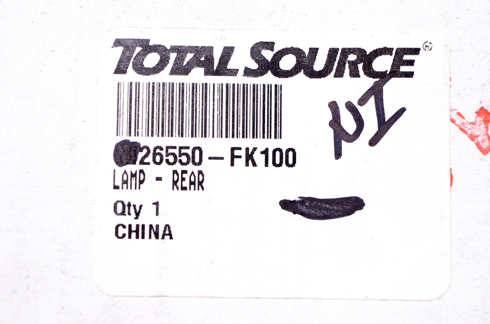 Total Source 26550-FK100, NI26550-FK100 Rear Lamp fits Nissan NOS