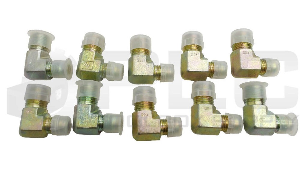 NEW LOT OF 10 SMB-6 3/8 ELBOW ADAPTER SMA-6 9/16
