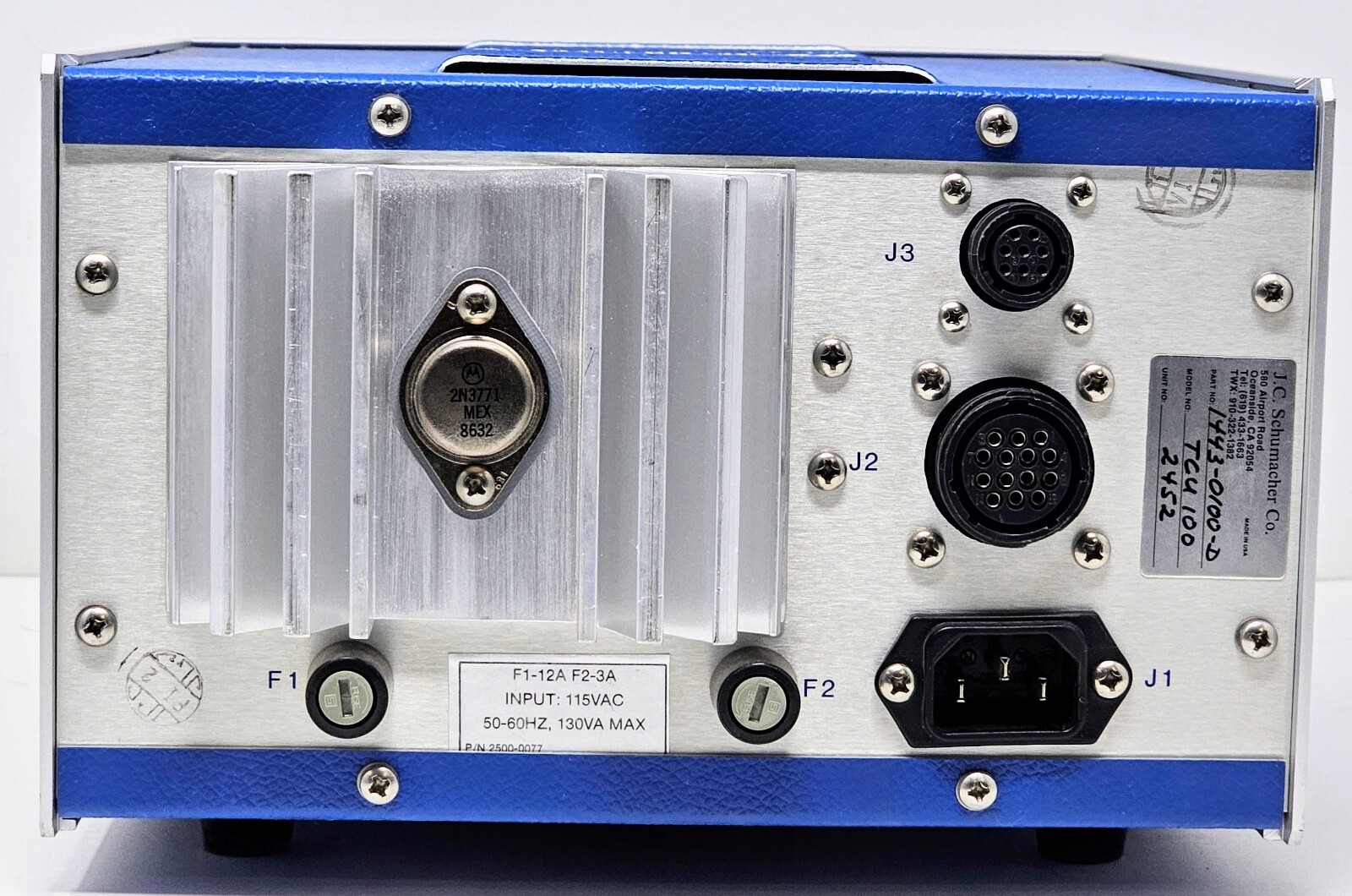 Schumacher Source Temperature Control System Module Model 100 TCU 100 1443-0100D