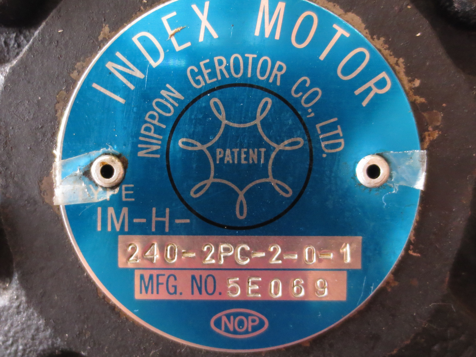 NIPPON GEROTOR INDEX MOTOR IM-H-240-2PC-2-0-1 1M-H-240-2PC-2-0-1 OKUMA MC-4VA