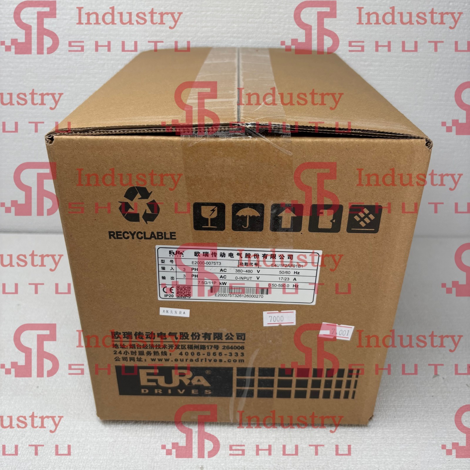 EURA E2000-0075T3 frequency converter#1pcs new in box