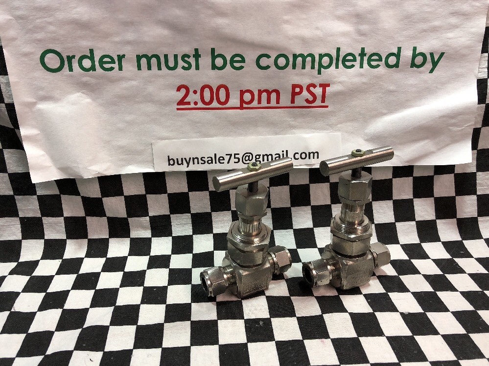 Lot Of 2, HOKE NEEDLE VALVE 1/2″ TUBE, 2871G8Y, SHIPSAMEDAY Box 8 “G”