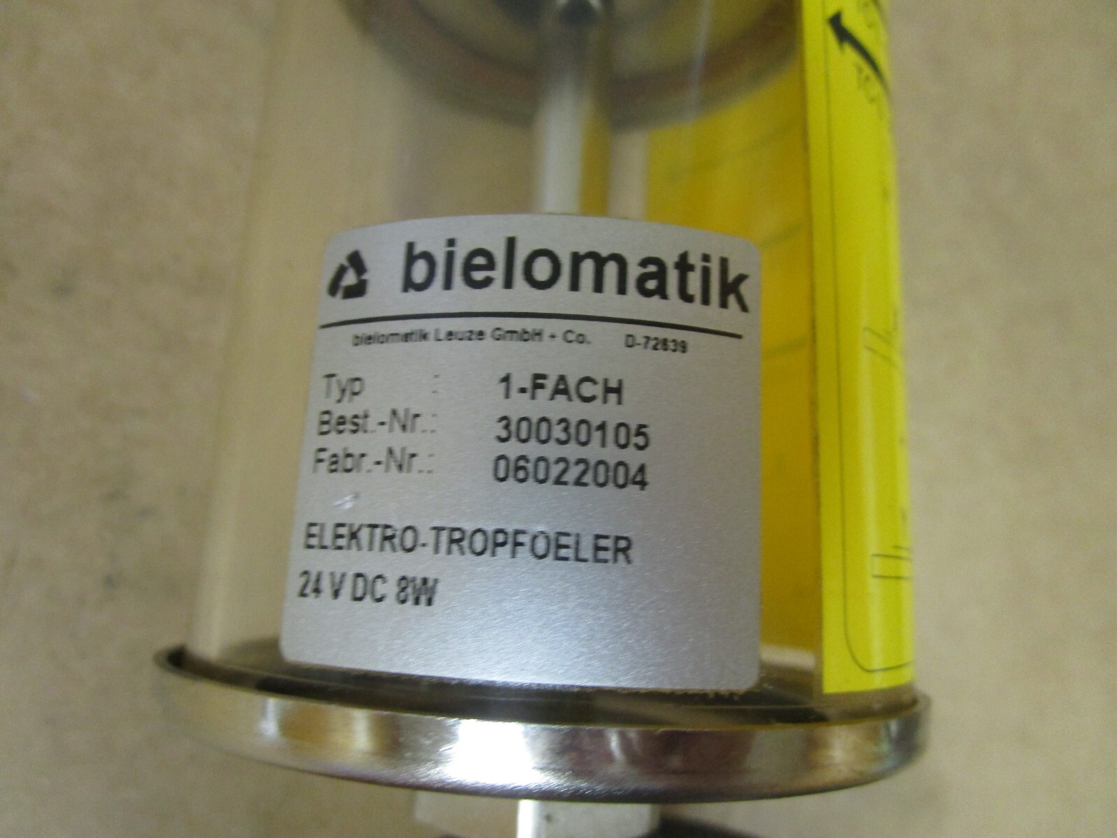 BIELOMATIK ELECTRIC DRIP FEED OILER 1-FACH 24Vdc 8W WATT