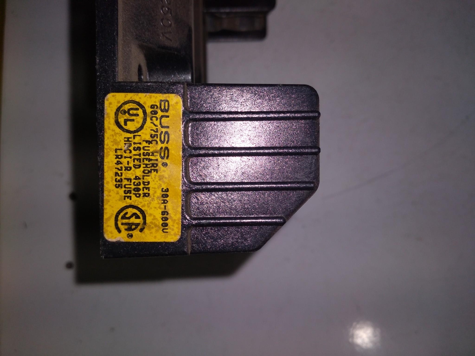 BUSS R25060-3CR FUSE HOLDER HRCI-R FUSE 30A 600V