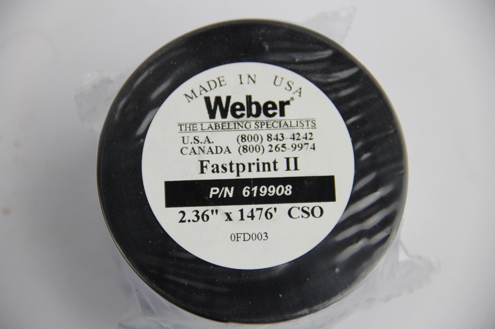 Weber 619908 Fastprint II Thermal Transfer Ribbon Fast Print Wax – NEW