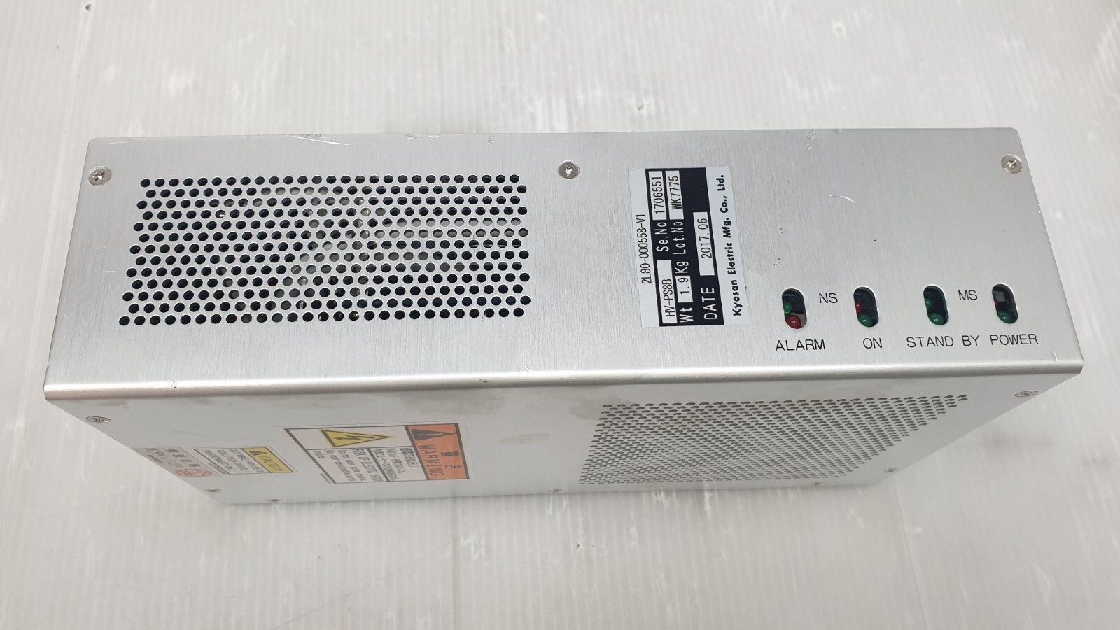 Kyosan Electric HV-PS8B Power Supply Model: HV-PS8B, TEL 2L80-000558-V1