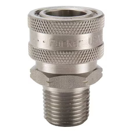 Parker Sst-2M Hydraulic Quick Connect Hose Coupling, 303 Stainless Steel Body,
