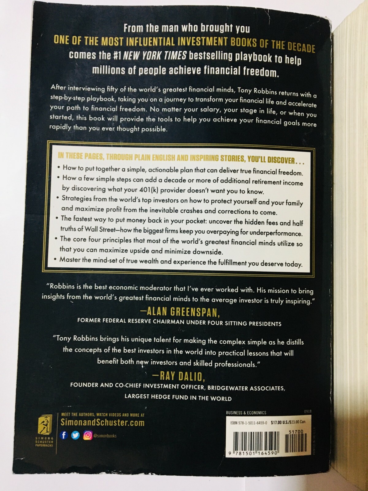 Tony Robbins Money master and Unshakeable with Peter Mallouk 2 book