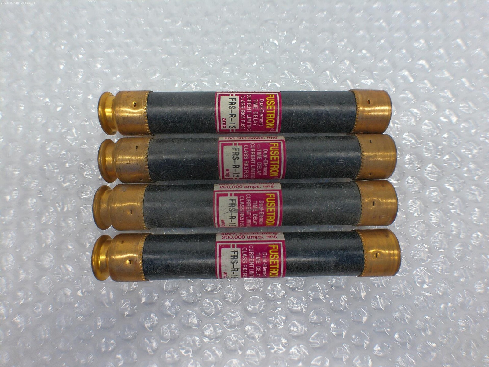 FUSETRON FRS-R-12 FUSE PINK LOT OF 4 NSNP