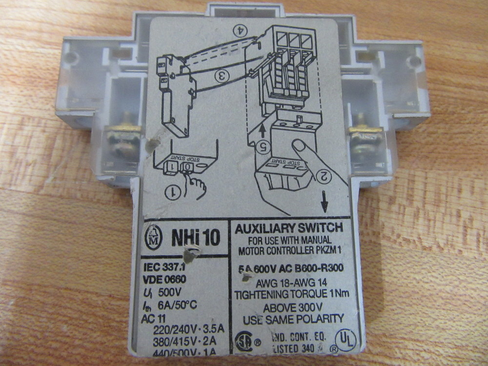 Klockner/Moeller NHi 10 Eaton Auxiliary Switch NHi10