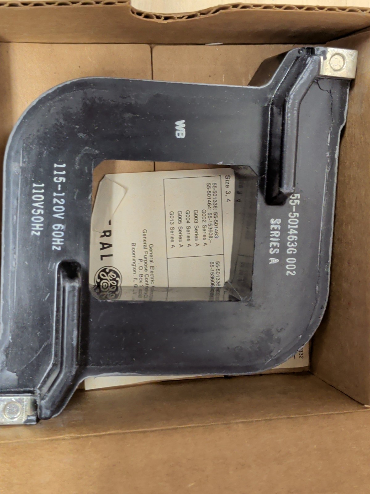 NEW General Electric 55-501463G002 Coil 115-120/110VAC 60/50HZ