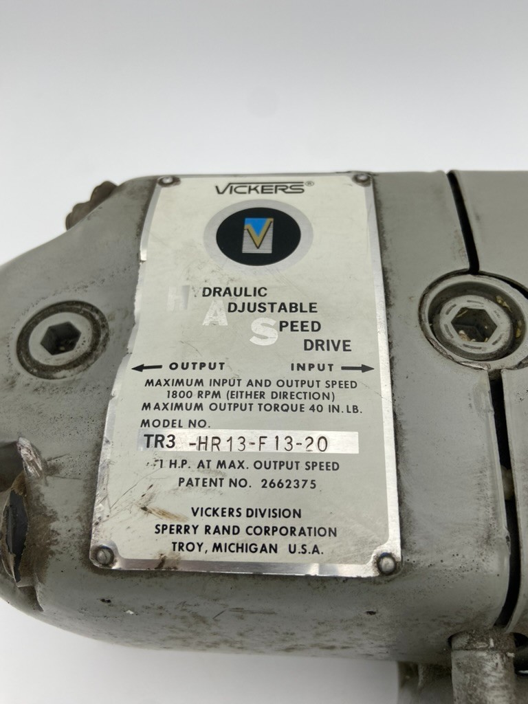 Vickers – Adjustable Speed Drive – 218737, TR3 HR13 F13 20 – Genuine-New