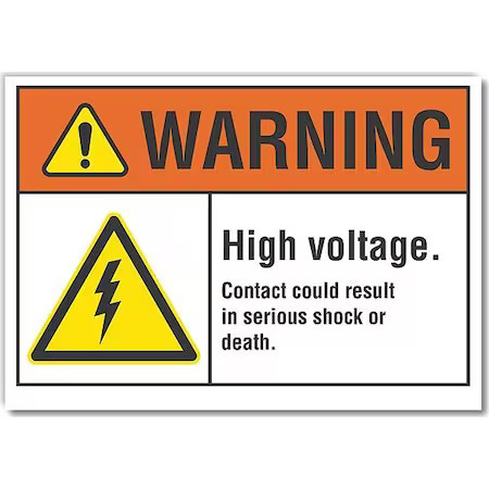 Lyle Lcu6-0004-Ed_14X10 Warning Sign, 14″W, 10″ H, 0.004″ Thickness,