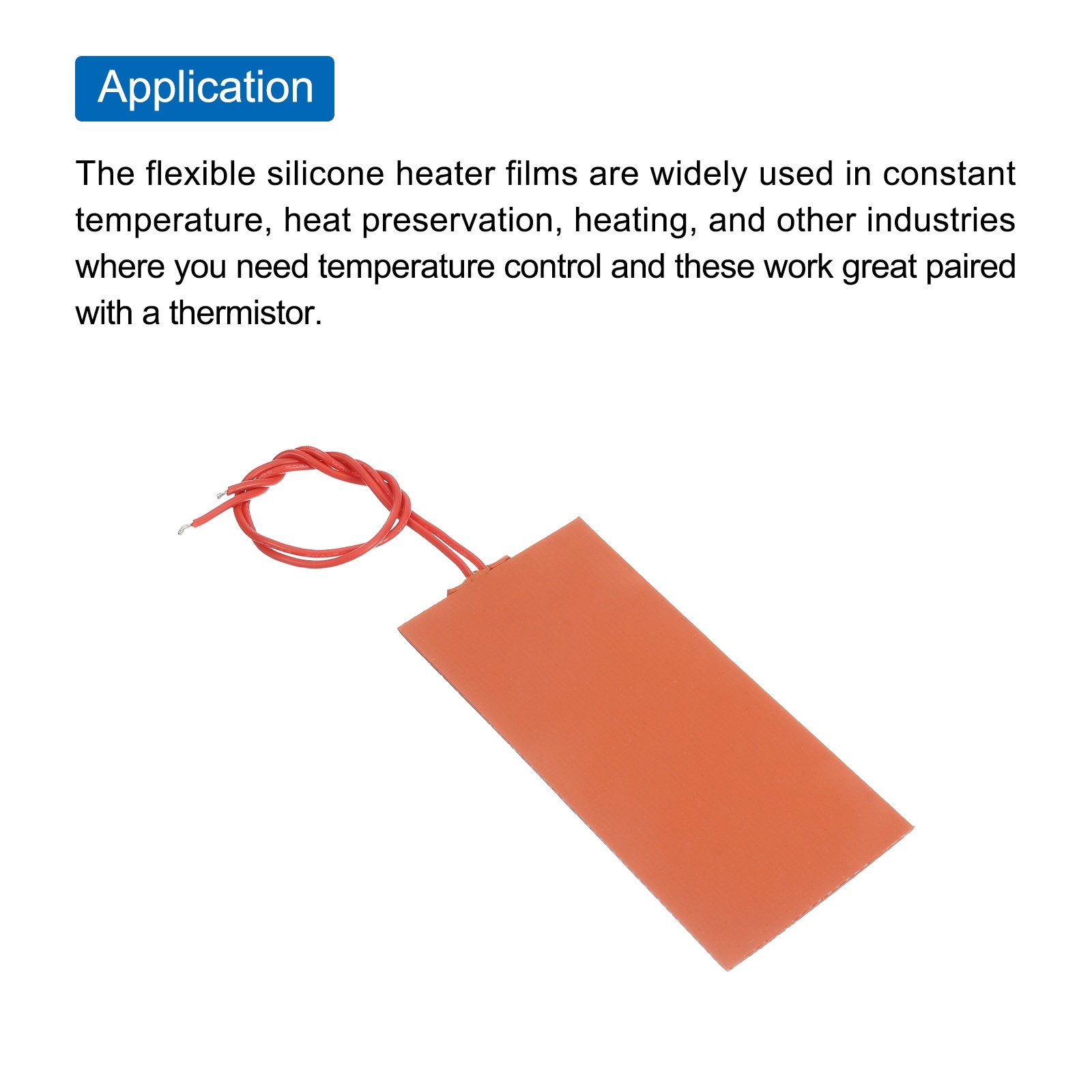Silicone Heating Pad, 12V 30W Heater Film Plate 150mmx50mm Heater Mat