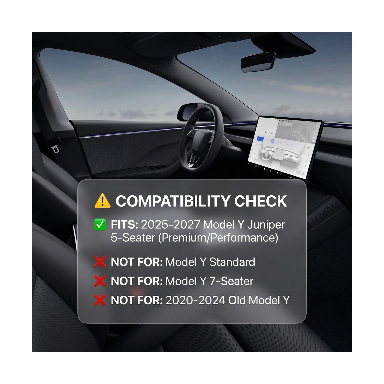 All Weather Cargo Liners for New 2025 2026 Tesla Model Y Juniper Trunk Mat wi…