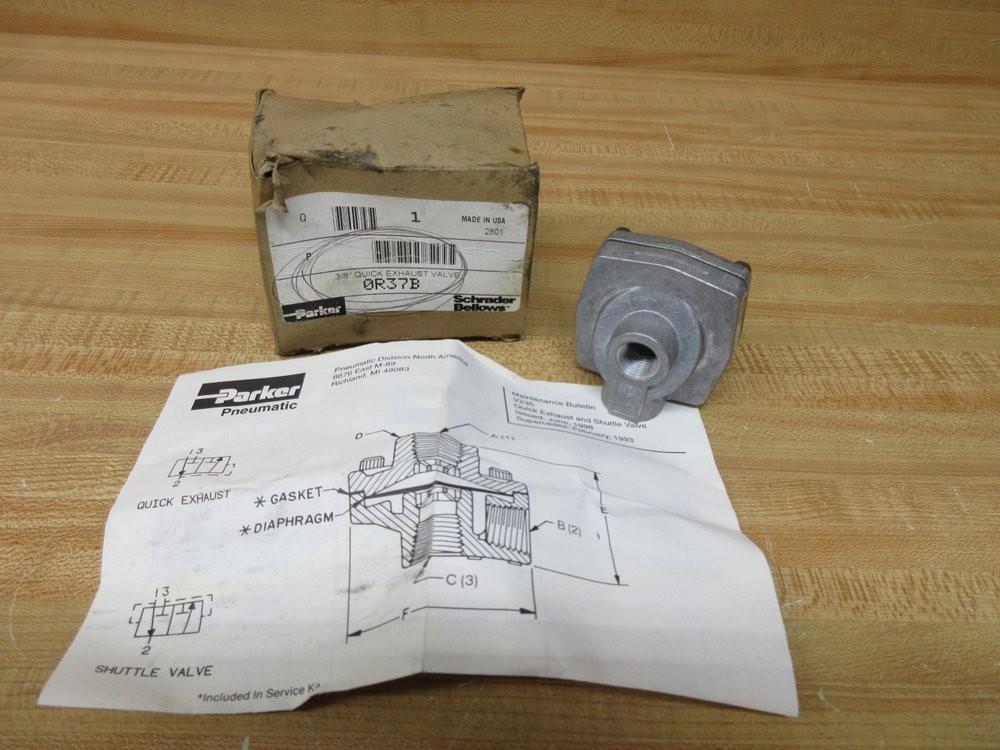 Parker 0R37B Quick Exhaust Valve 3/8″