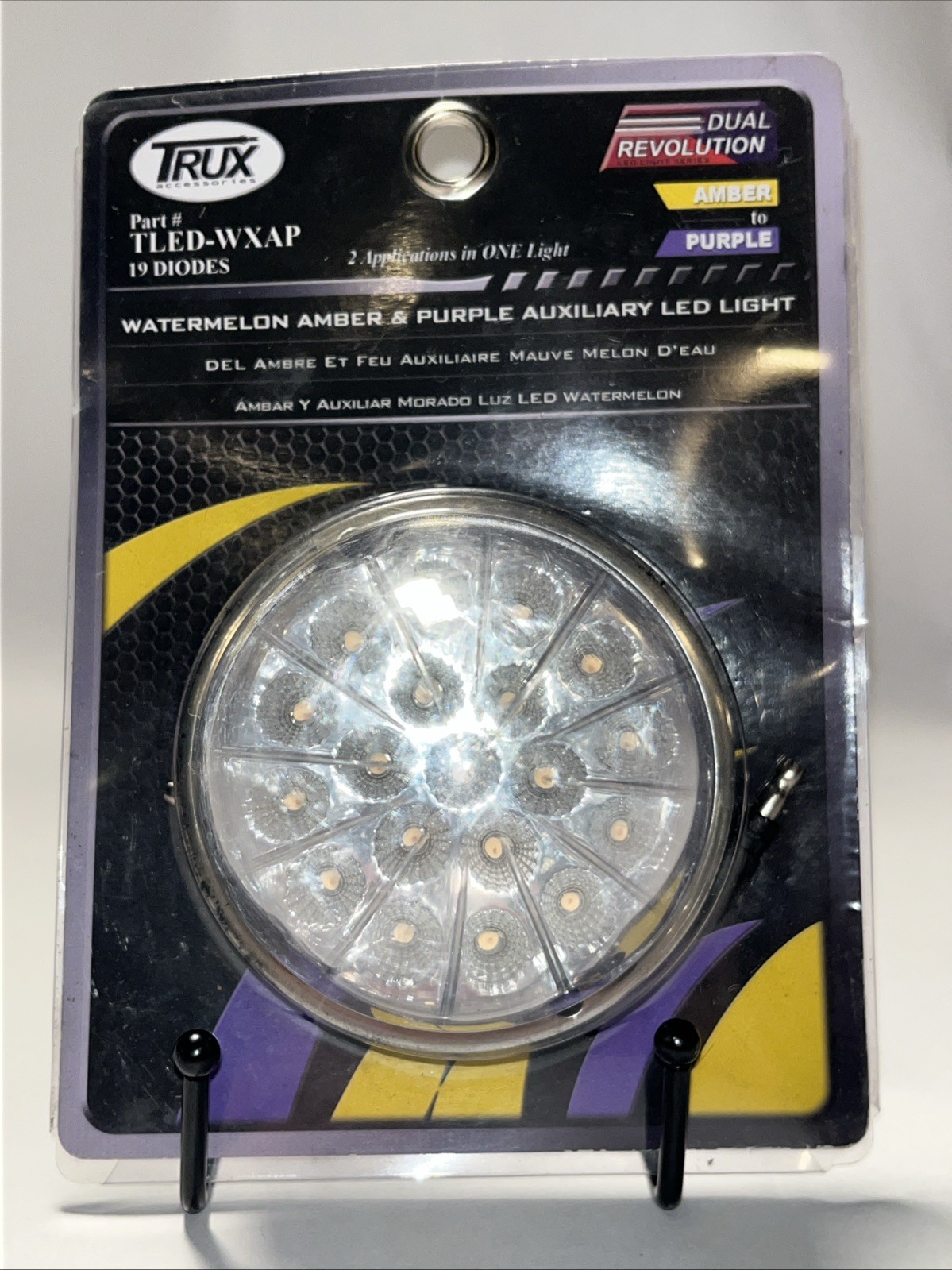 TLED-WXAP Dual Revolution Amber/Purple Watermelon LED w/Reflector Cup/Lock Ring