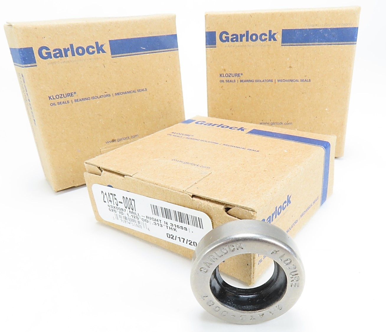 3x Garlock 21475-0087 63X0087 Mill-Right N 316SS 0.625″ x1.125″ x 0.313″ NIB
