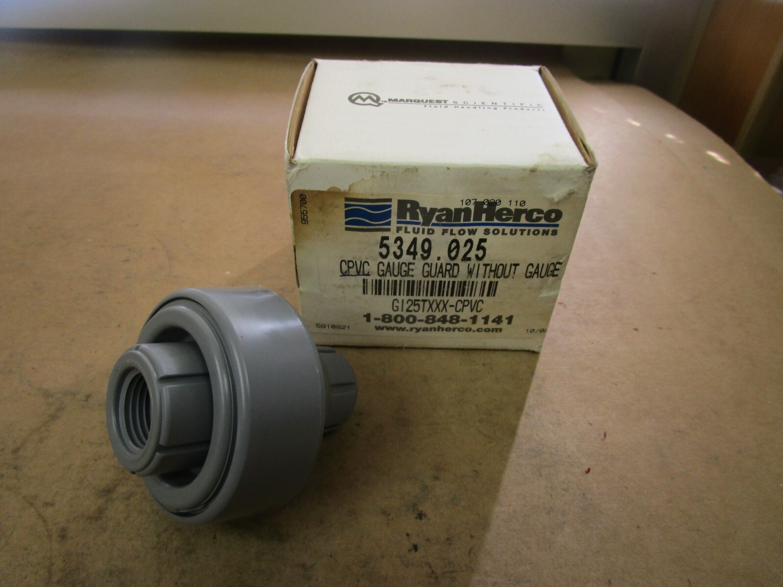 NEW RYAN HERCO CPVC GAUGE GUARD W/O GAUGE GI25TXXX-CPVC 1/4″ NPT X 1/2″ NPT