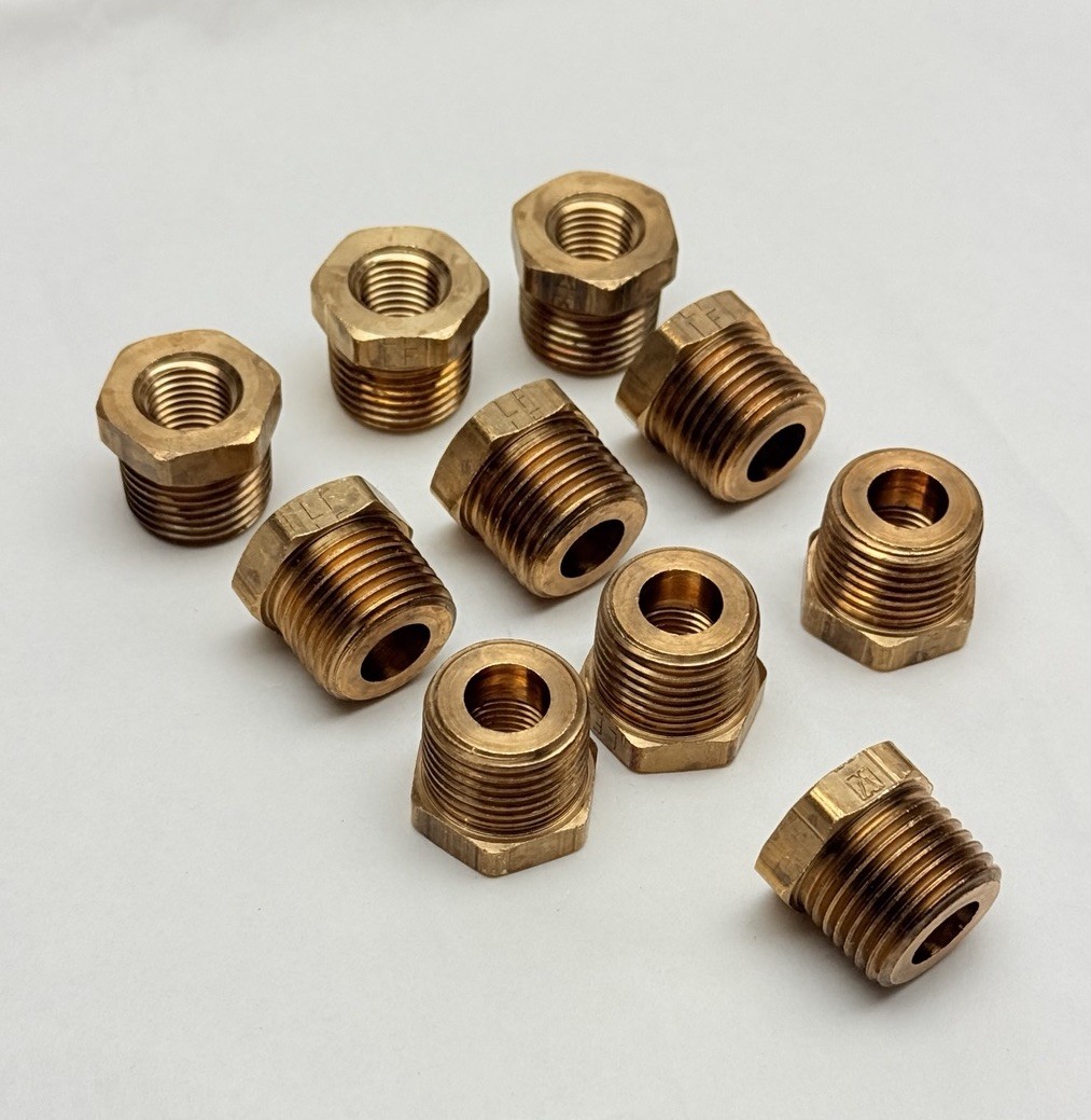 Lot Of 10, Matco DB-BU0301LF, Hex Bushing Fittings 1/2″ x 1/4″ Lead-Free