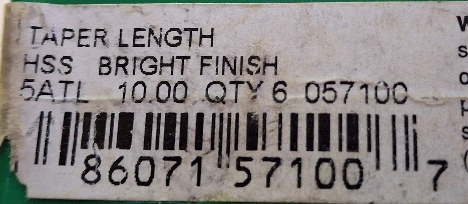 1 NEW PTD TAPER LENGTH HSS 5ATL 10.00 057100 DRILL BIT NNB ***MAKE OFFER***