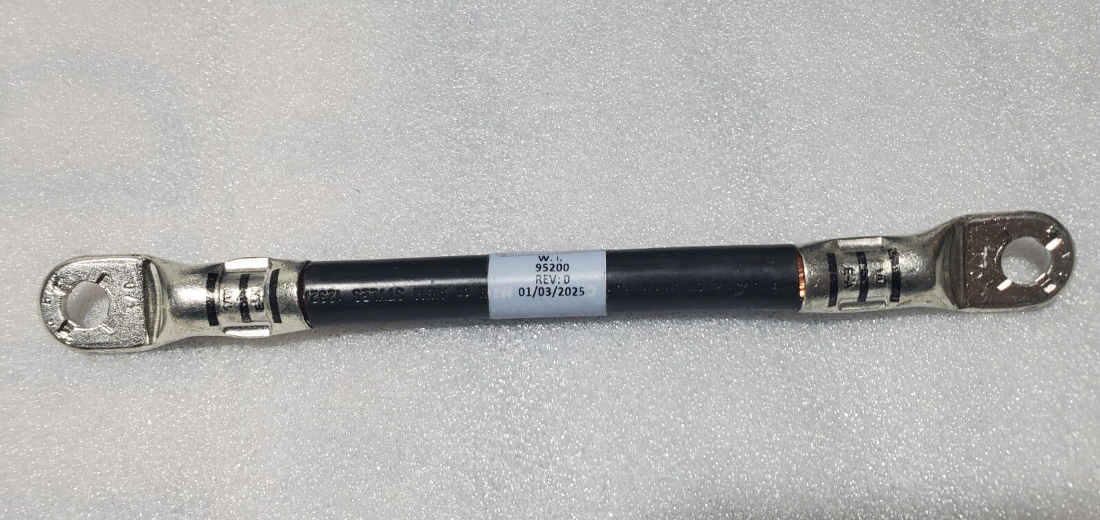Lot 4 W. I. 95200 P45 1/0 Battery Cable 8 in Smoke 00 Gauge