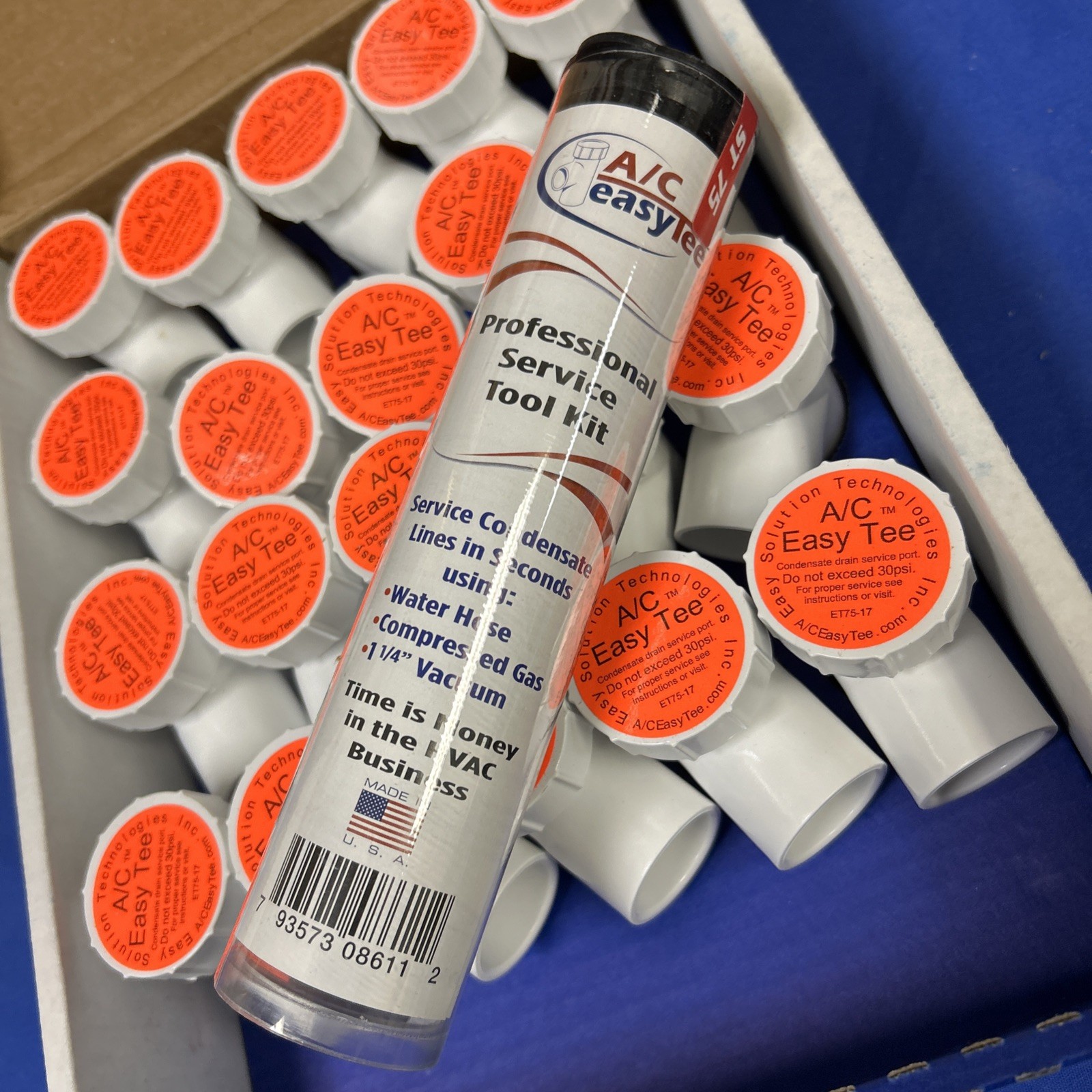 New A/C Easy Tee 20 pack contractor kit with tool Solution Technologies ET 75CP