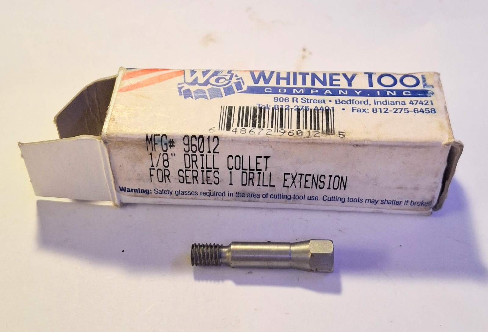 1 NEW WHITNEY TOOLS 96012 1/8″ DRILL COLLET NIB ***MAKE OFFER***