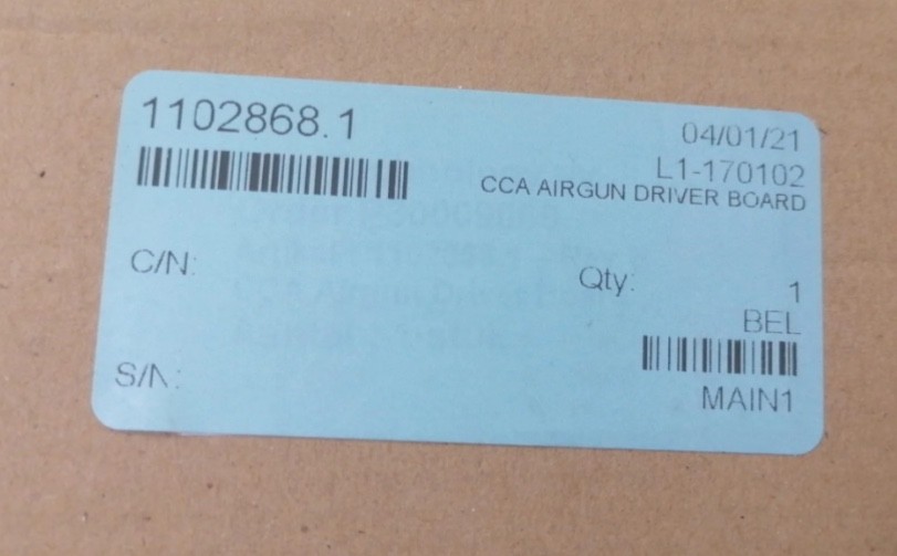 Key Technology Darwyn Airgun Drive Board L1-170104 / 1102868.1 CUSTOMS INCLUDED