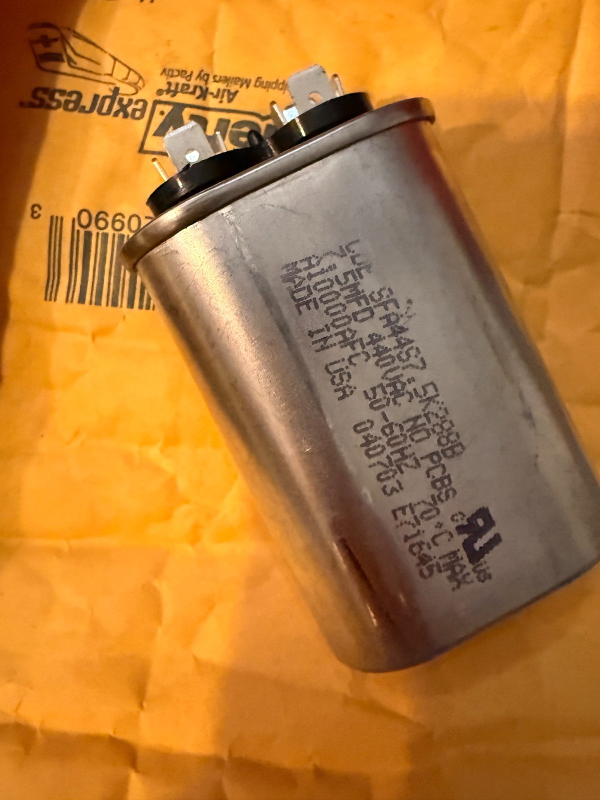 NEW Cornell Capacitor CAP FILM 7.5MFD 10% 440VAC RADIAL # SFA44S7.5K288B