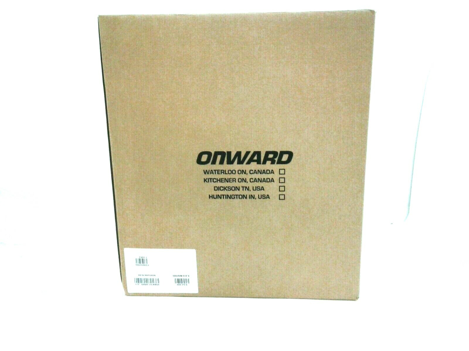 Onward 1.5″ Gray Flange 100260653 (Factory Case Of 400 Pcs.)