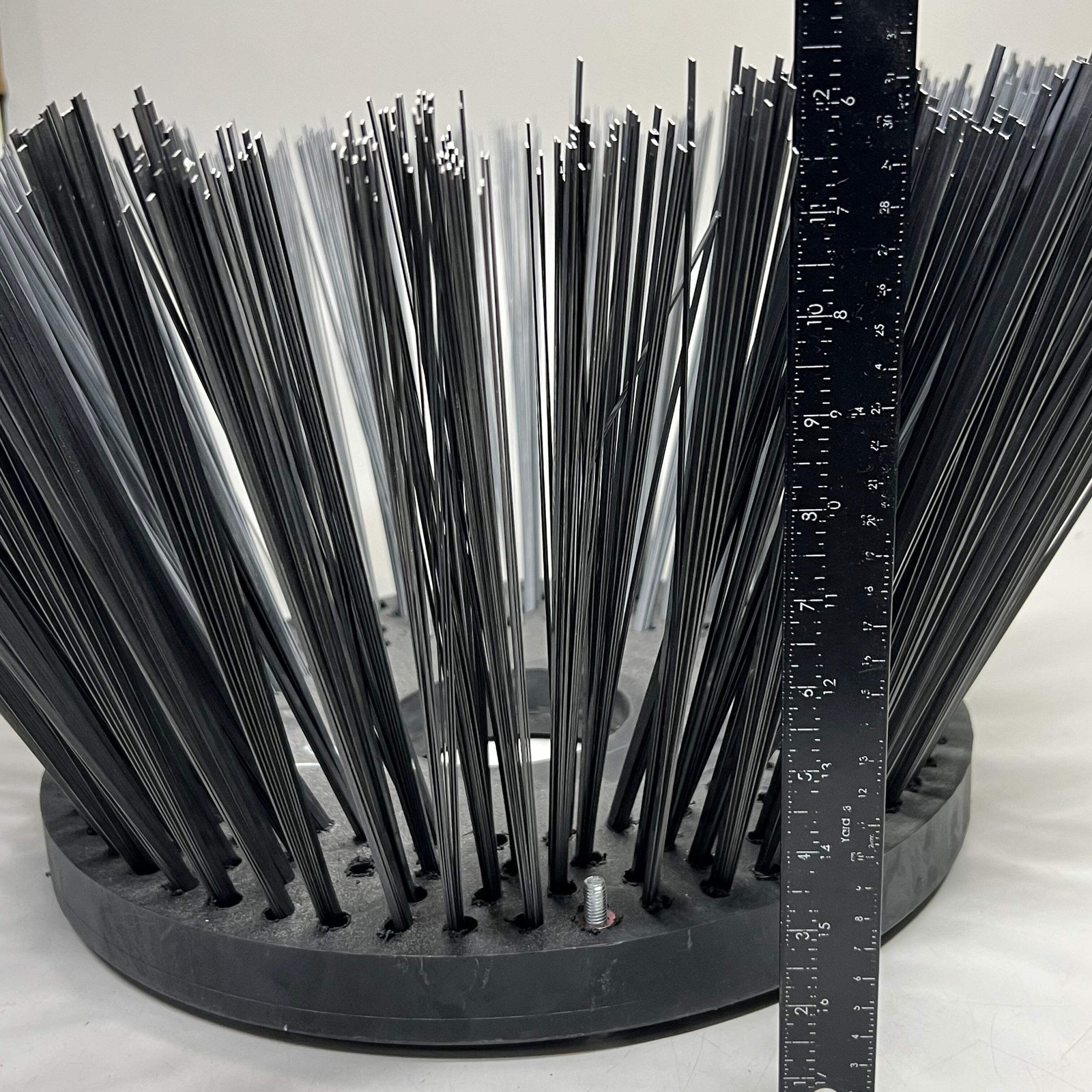 Street Sweeper Gutter Broom Sz 12″ H x 24″ D Black