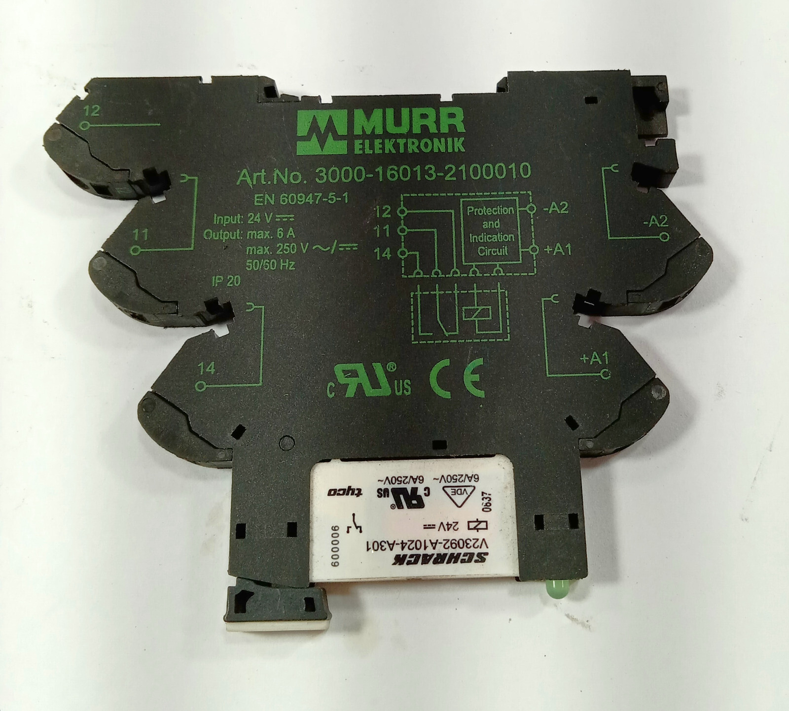 1 USED MURR ELEKTRONIK 3000-16013-2100010 OUTPUT RELAY MODULE ***MAKE OFFER***