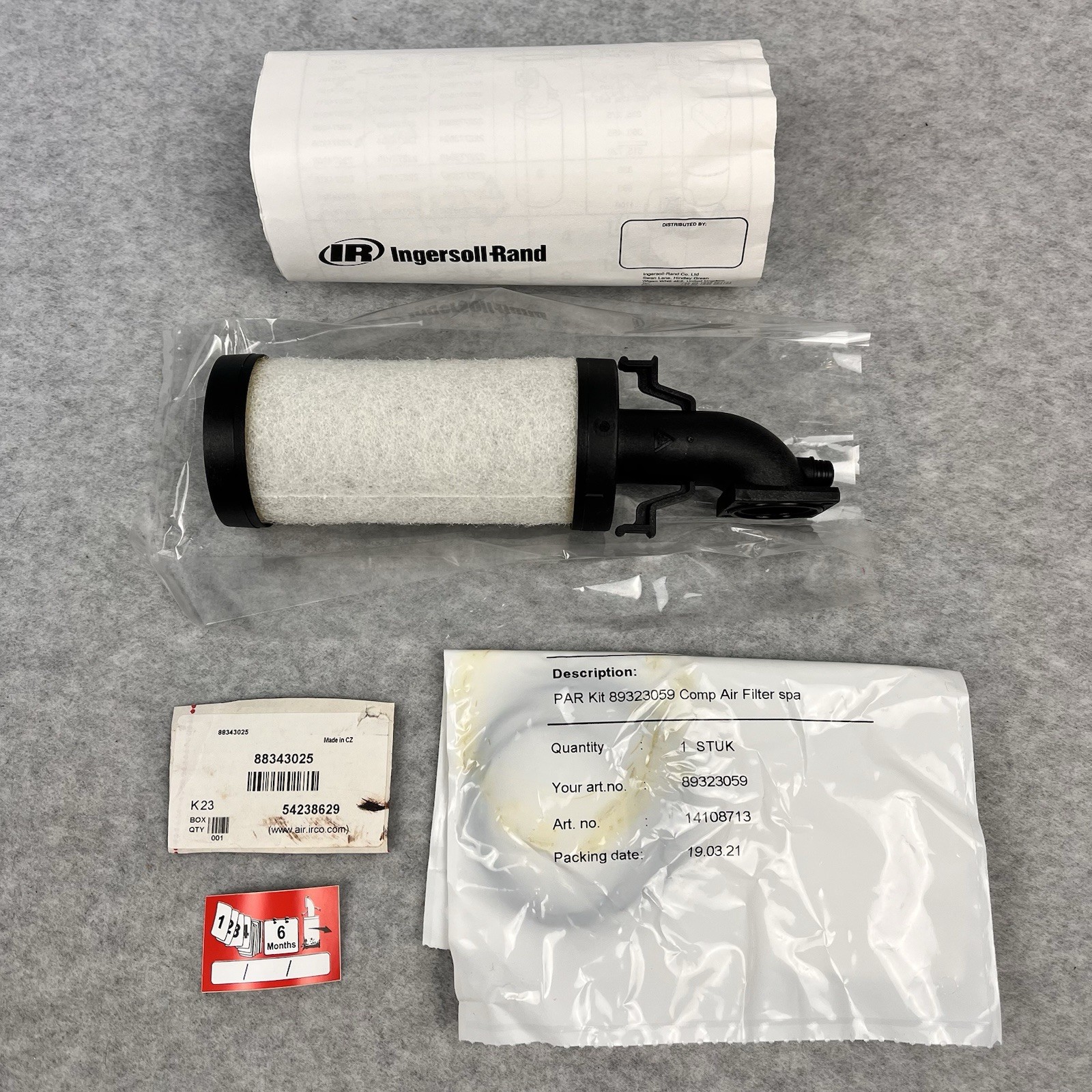 OEM Ingersoll Rand #88343025 Replacement Filter Czech Republic NOS